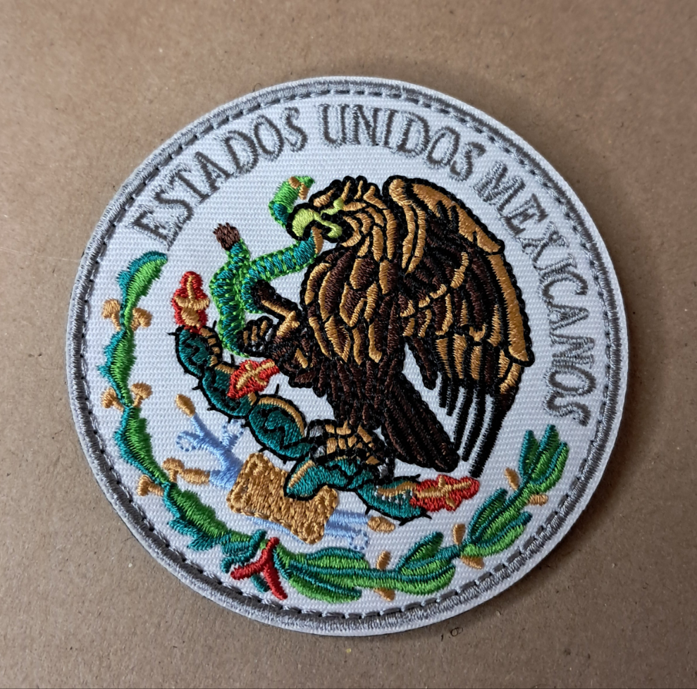 Mexico Velcro Patch 3X2 inch Tactical Morale Embroidered Hook and Loop Mexican Pride Chicano