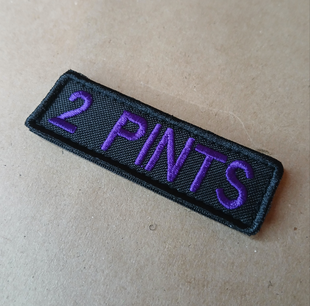 2 PINTS Velcro Patches