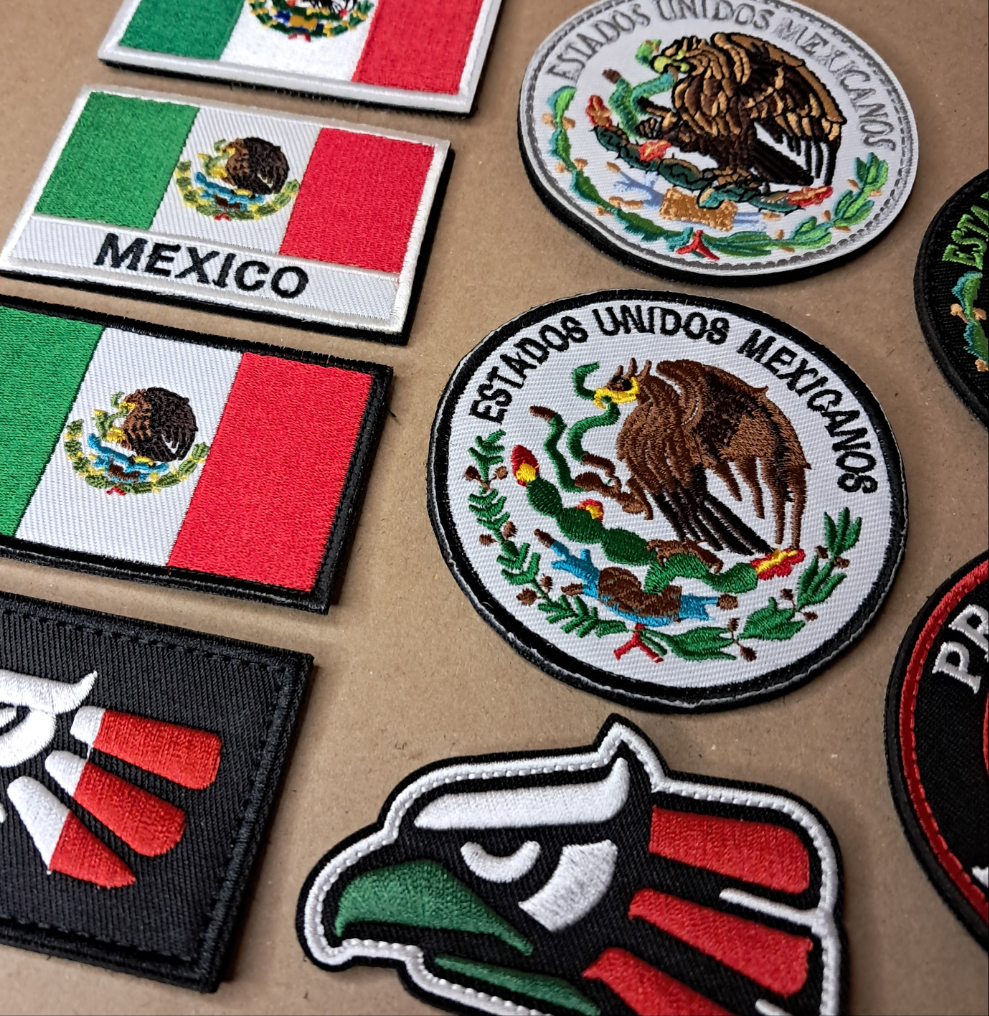 Mexico Velcro Patch 3X2 inch Tactical Morale Embroidered Hook and Loop Mexican Pride Chicano