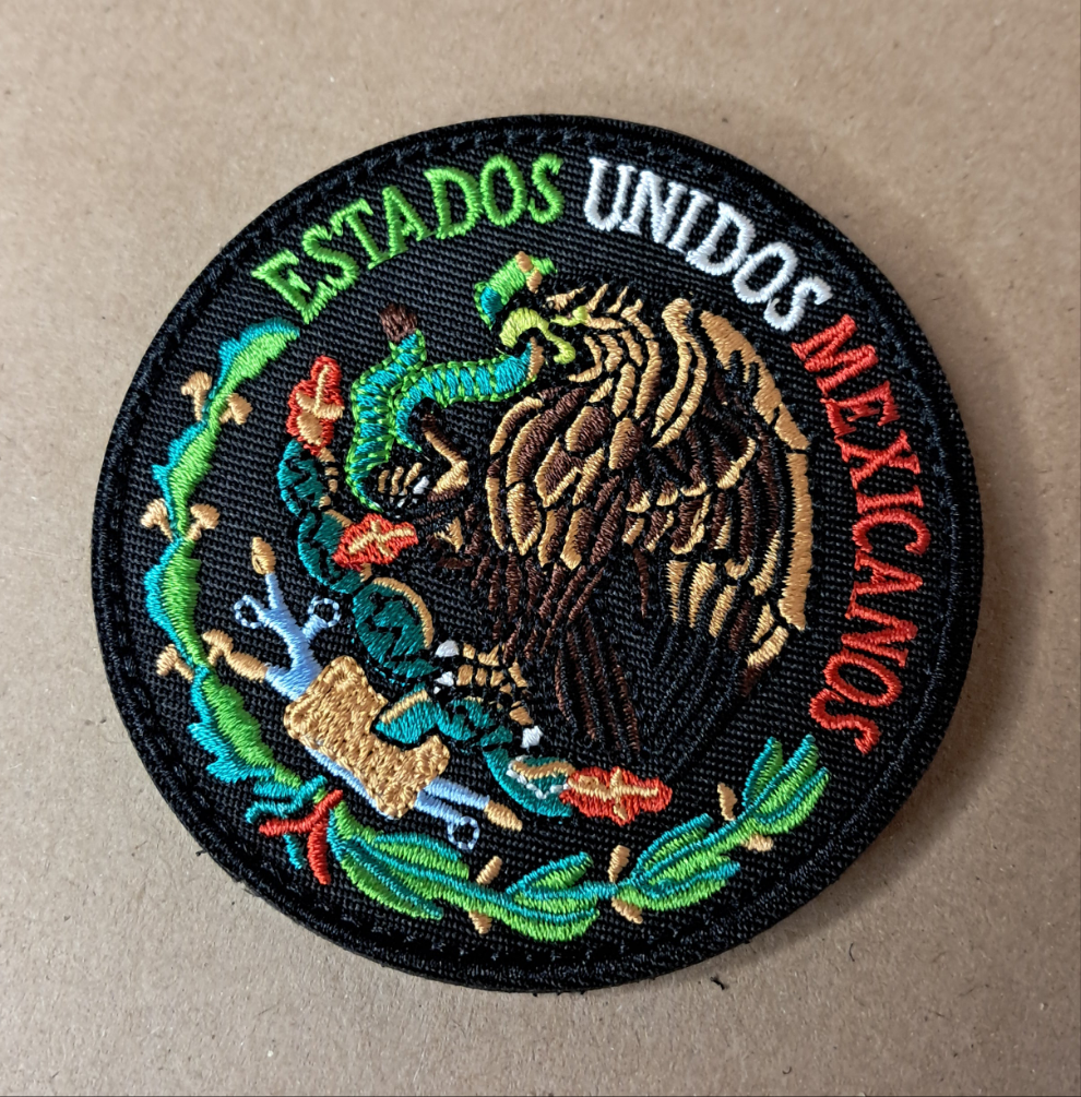 Mexico Velcro Patch 3X2 inch Tactical Morale Embroidered Hook and Loop Mexican Pride Chicano