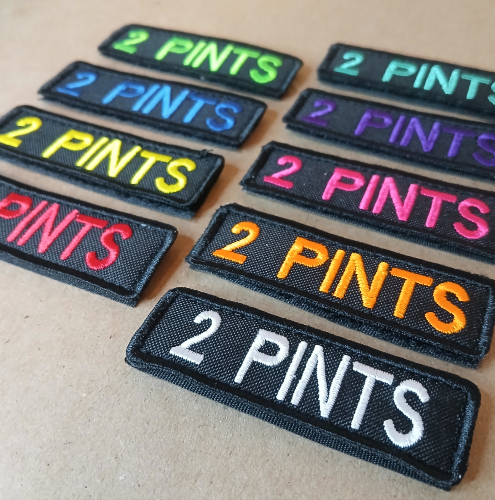 2 PINTS Velcro Patches