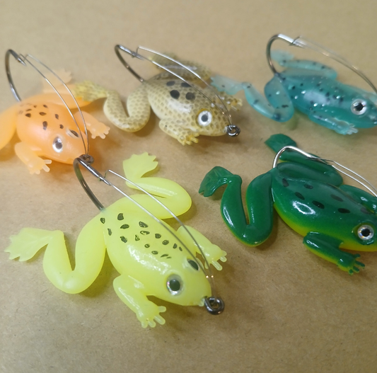 5 Pack Weedless Frog Lures