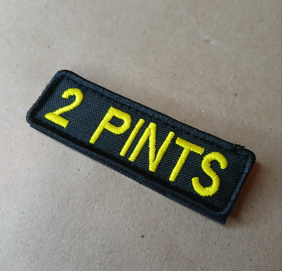 2 PINTS Velcro Patches