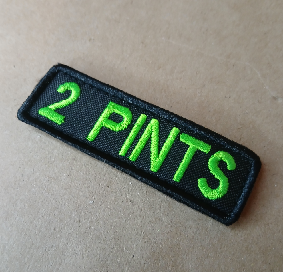 2 PINTS Velcro Patches