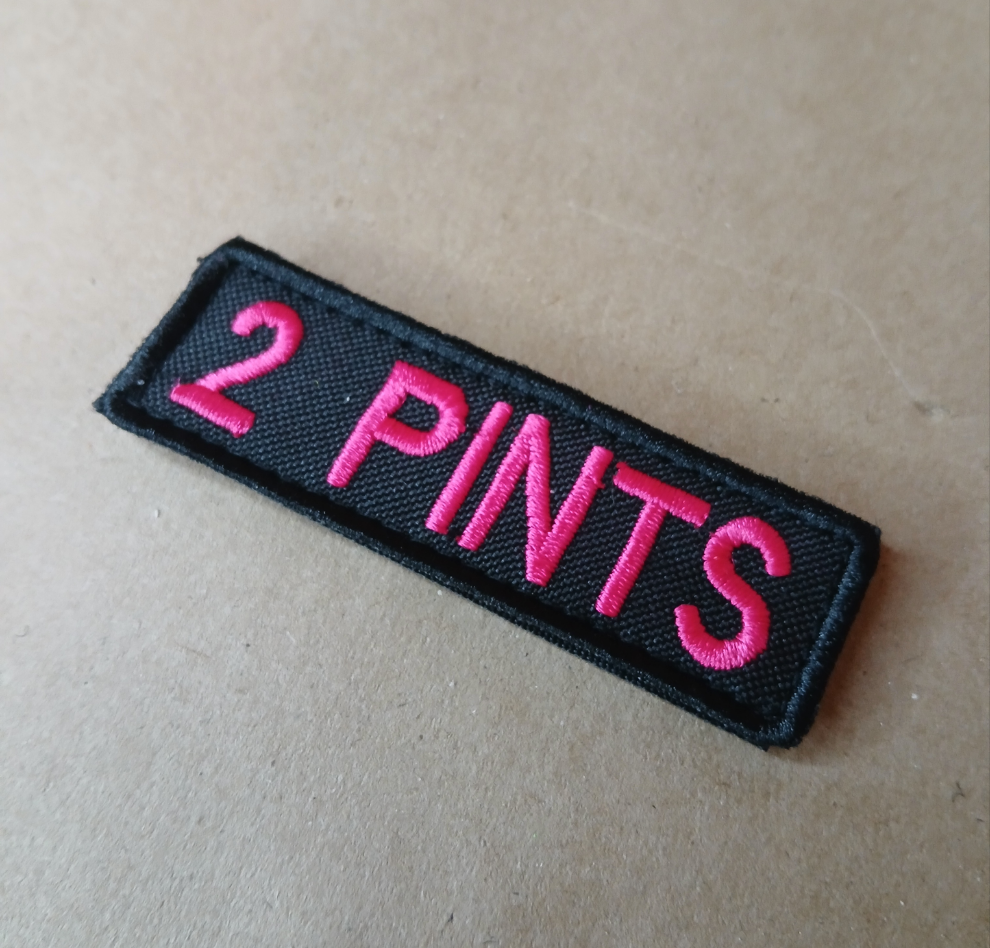 2 PINTS Velcro Patches