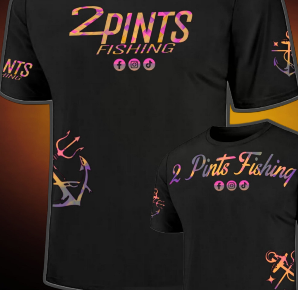 GLOW-Tech DriFit Fishing Tee / UPF50+ QuickDry Breathable Lightweight Sun Protection Glow in the Dark UV T-Shirt UniSex