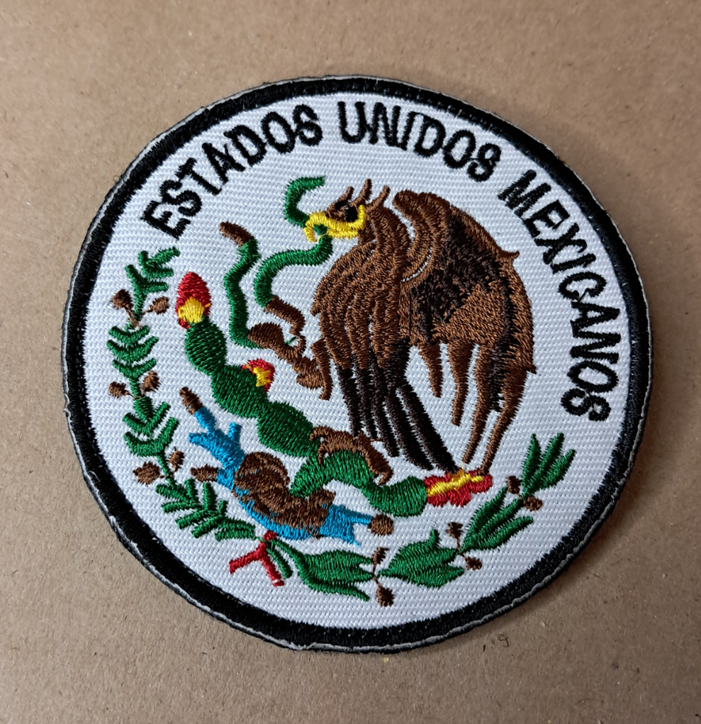 Mexico Velcro Patch 3X2 inch Tactical Morale Embroidered Hook and Loop Mexican Pride Chicano