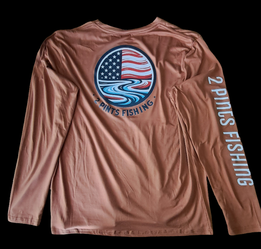 1st Edition Flag Fishing Shirt ☆ Long Sleeve Breathable Fishing Shirt - UPF 50