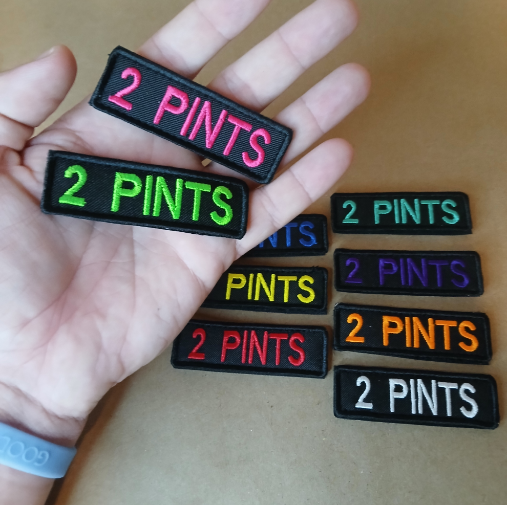 2 PINTS Velcro Patches