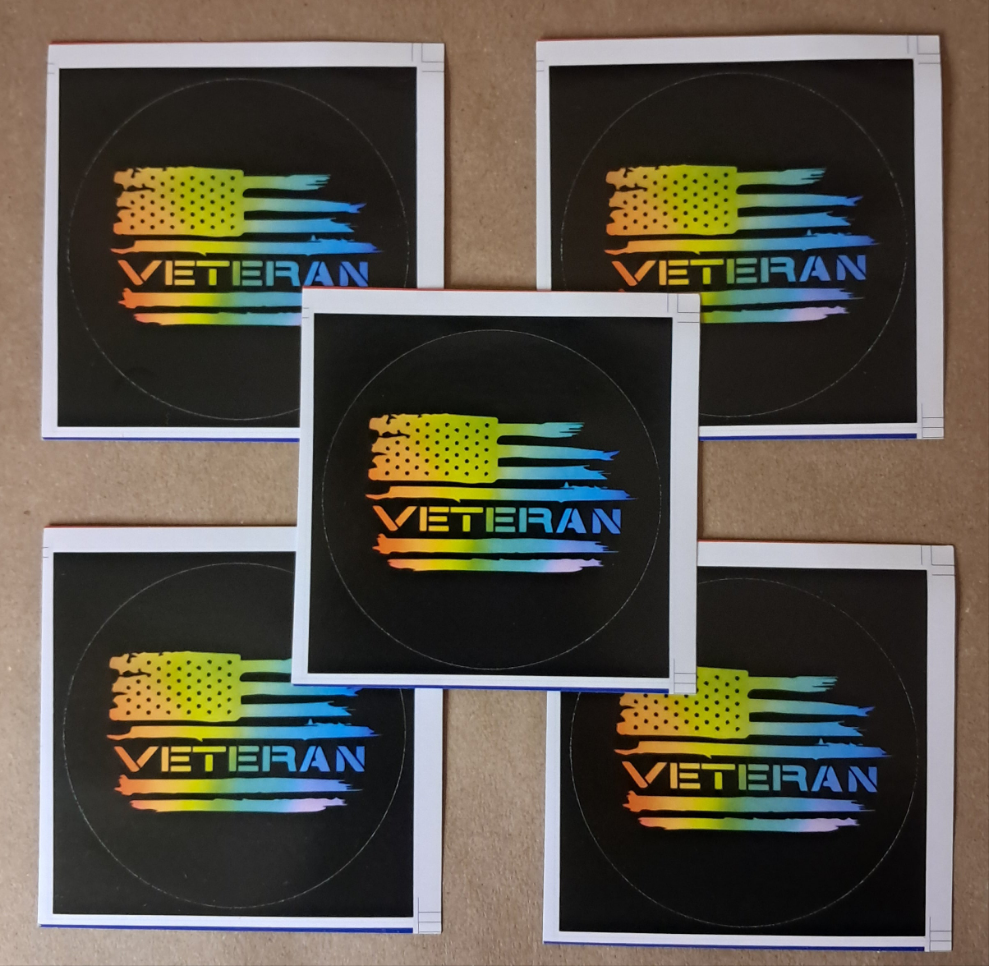 16-Pack Veteran Stickers 2.8 inch