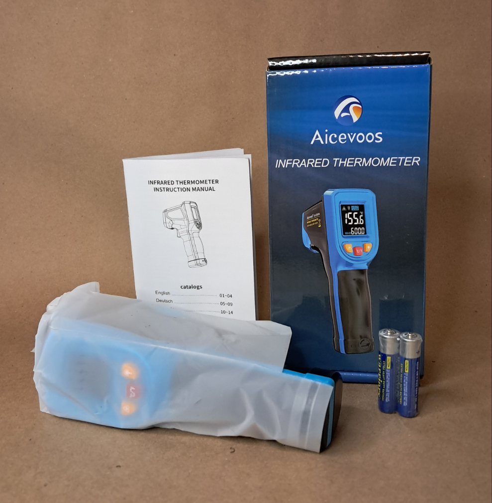 Handheld Digital Infrared Thermometer Non-Contact Laser IR Temperature Meter Gun Temperature Tester Instruments Pyrometer Blue