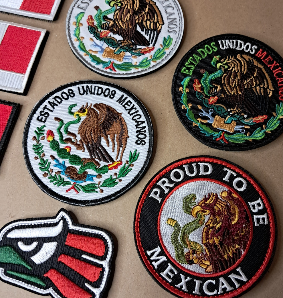 Mexico Velcro Patch 3X2 inch Tactical Morale Embroidered Hook and Loop Mexican Pride Chicano