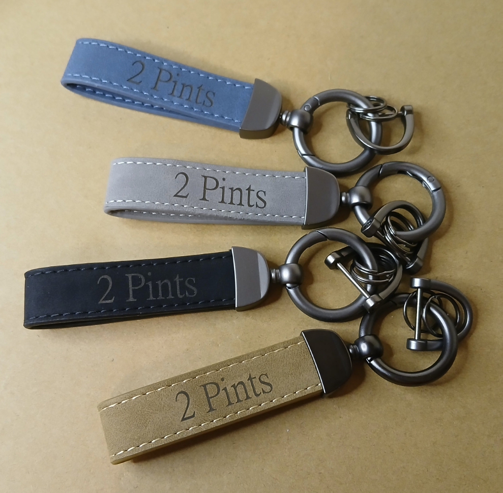 2 Pints Fishing - Limited Edition - Heavy Duty Leather Keychain