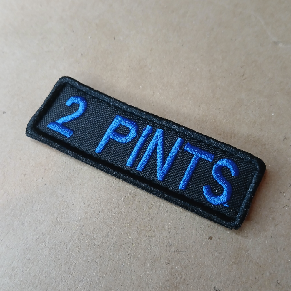 2 PINTS Velcro Patches