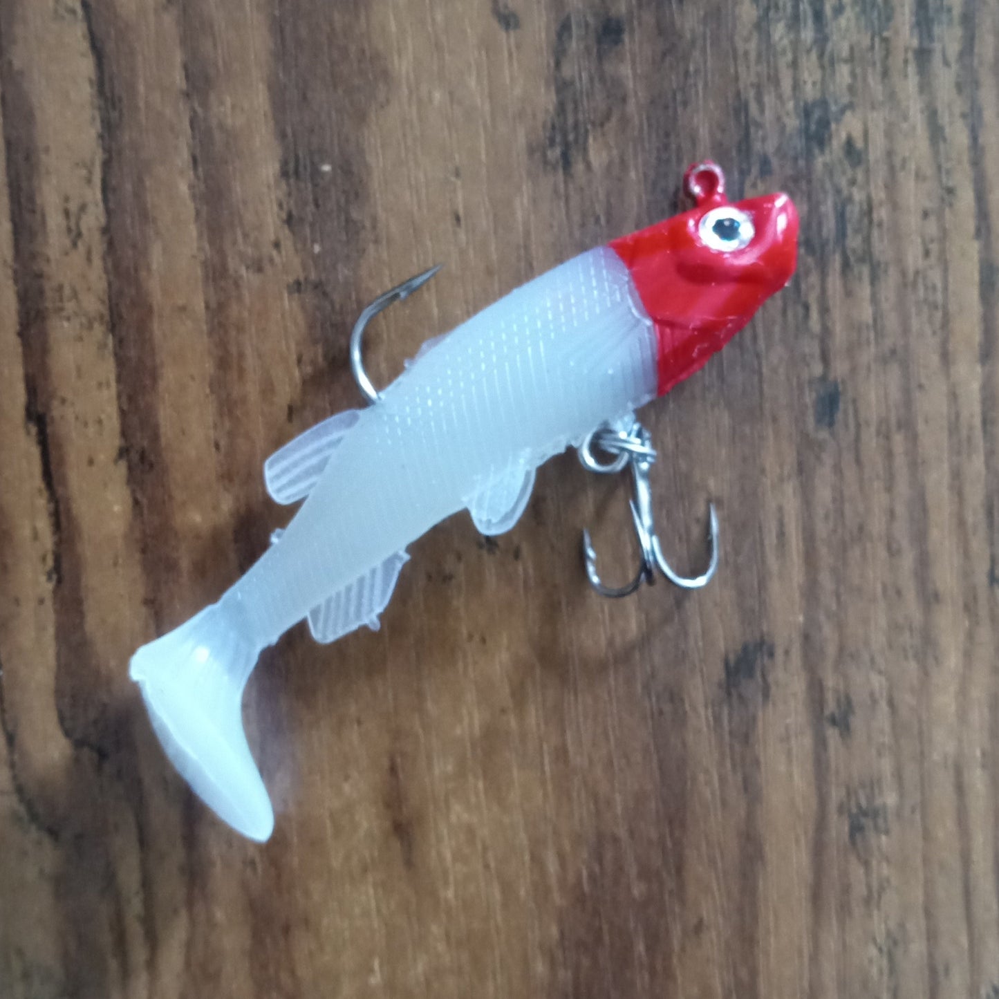 Double Hook Soft Lure Weighted Swim Bait T-Tail