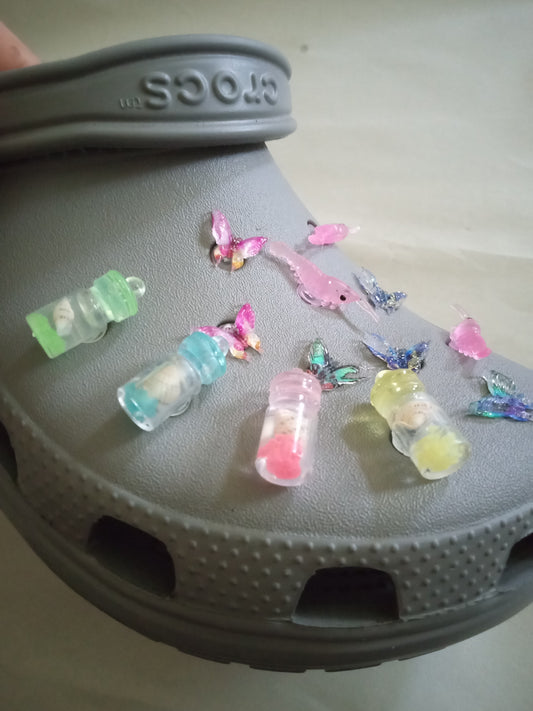 Sea Shell Jar Shoe Charm