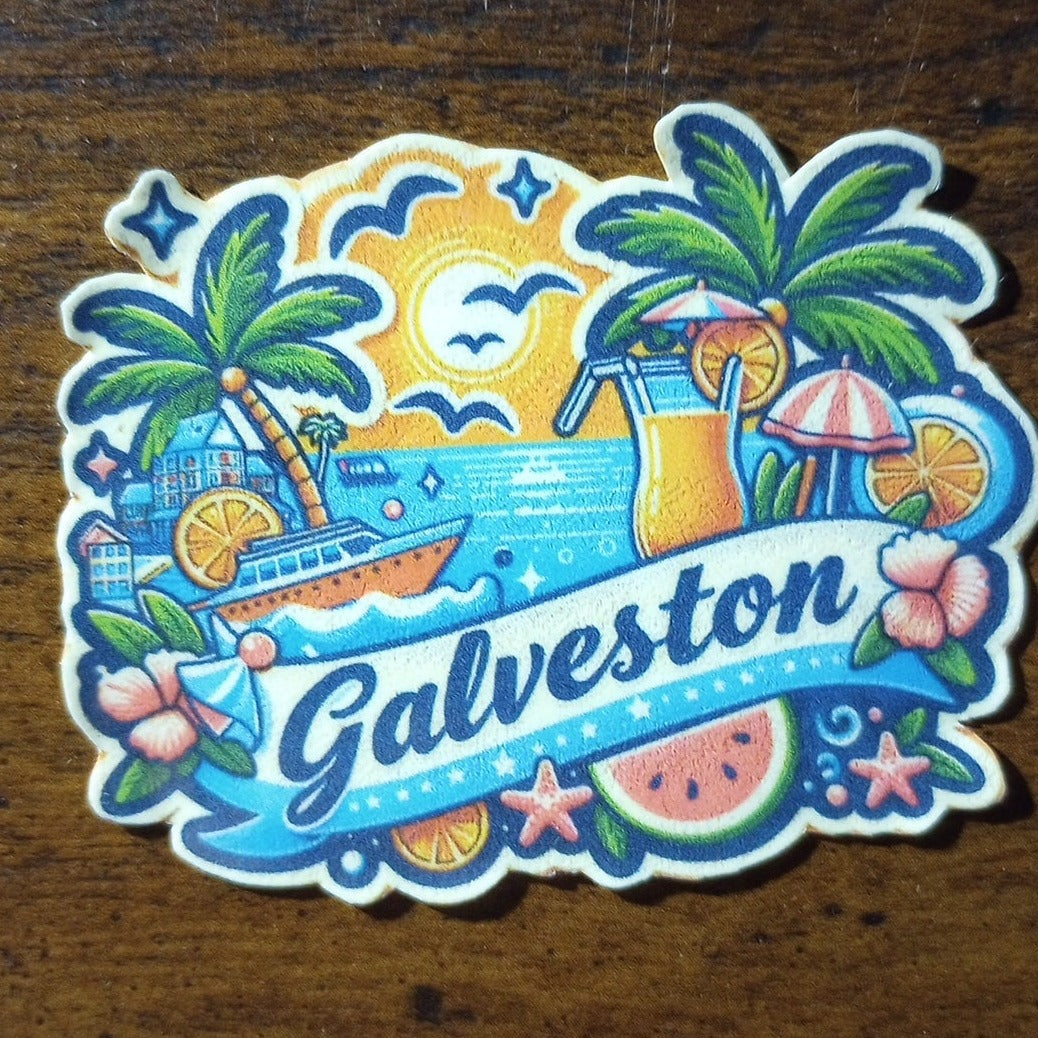 Stickers WaterProof 12 Pack Galveston