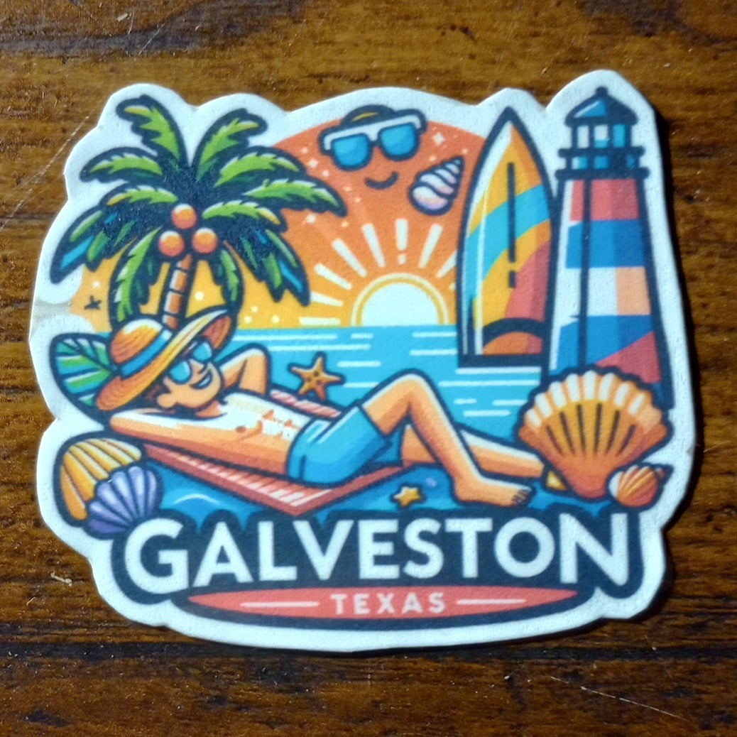 Stickers WaterProof 12 Pack Galveston