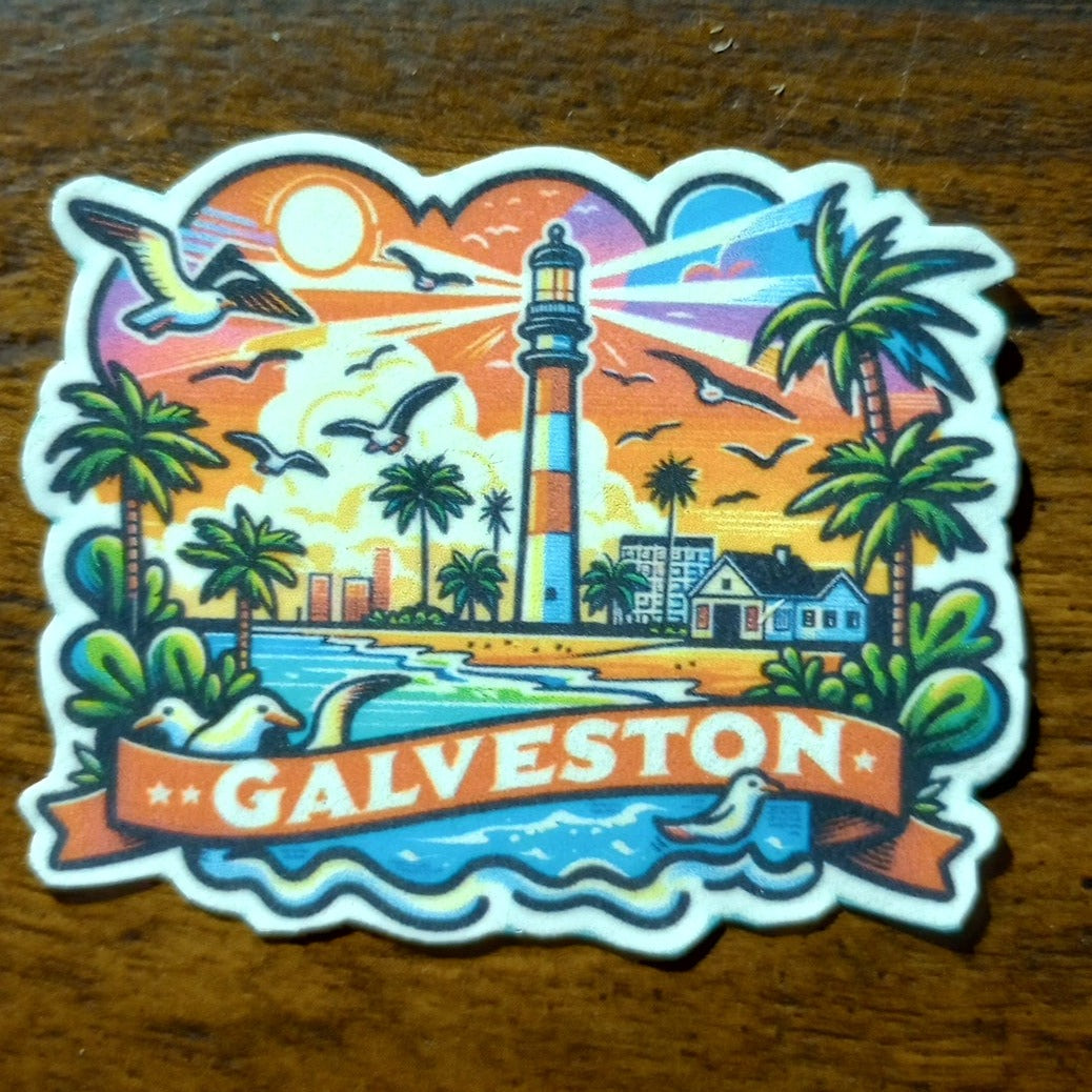 Stickers WaterProof 12 Pack Galveston