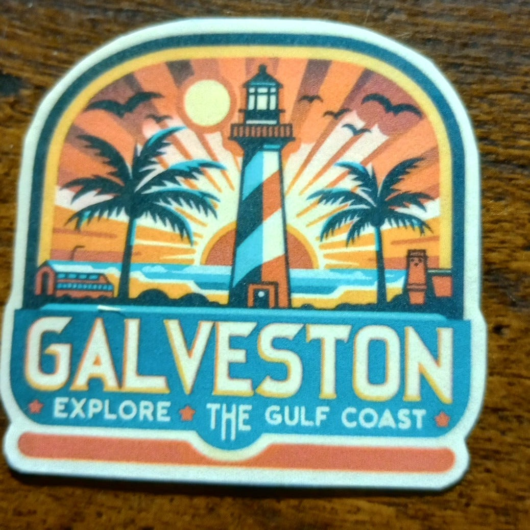 Stickers WaterProof 12 Pack Galveston