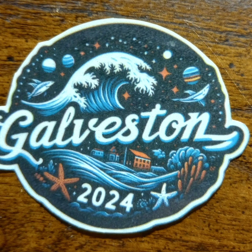 Stickers WaterProof 12 Pack Galveston