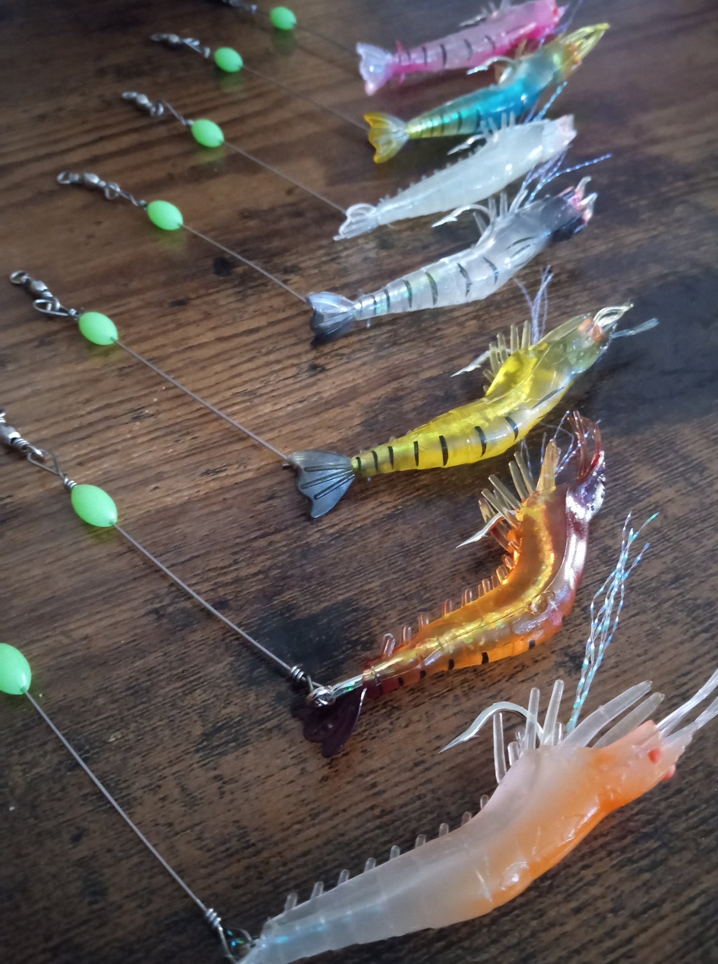 Big Shrimp Lure with Leader Saltwater Fishing Bait