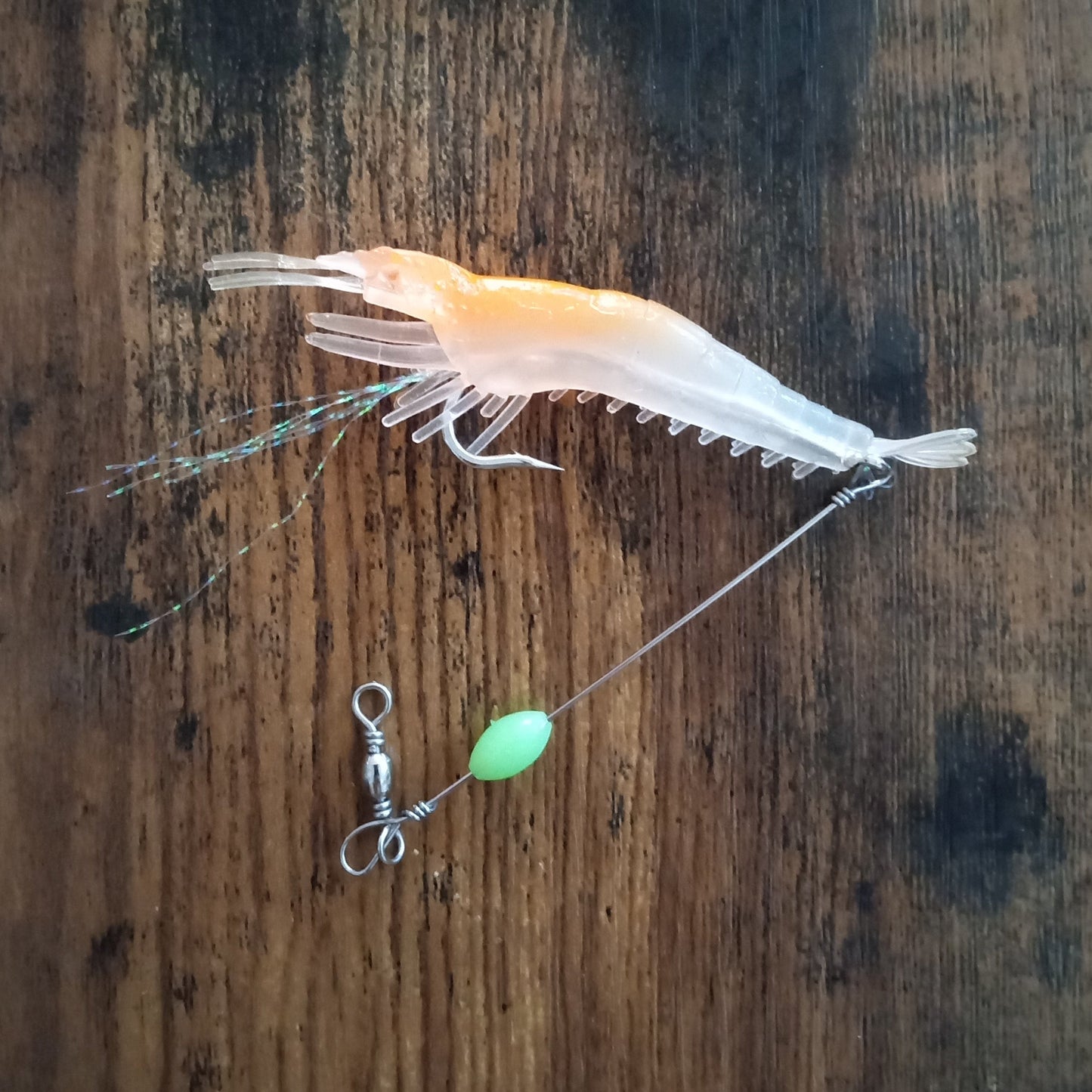 Big Shrimp Lure with Leader Saltwater Fishing Bait