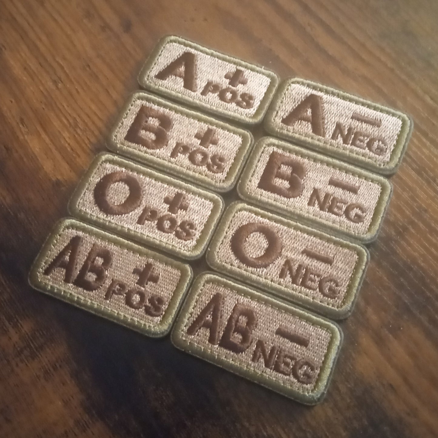 Blood Type Velcro Patches