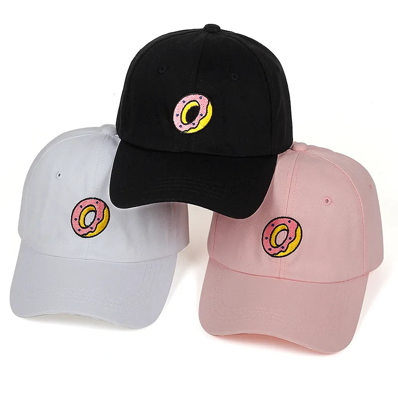 Donut Embroidery Cotton Hat