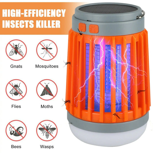 Solar USB Mosquito Killer + Electronic Fly Bug Insect Zapper