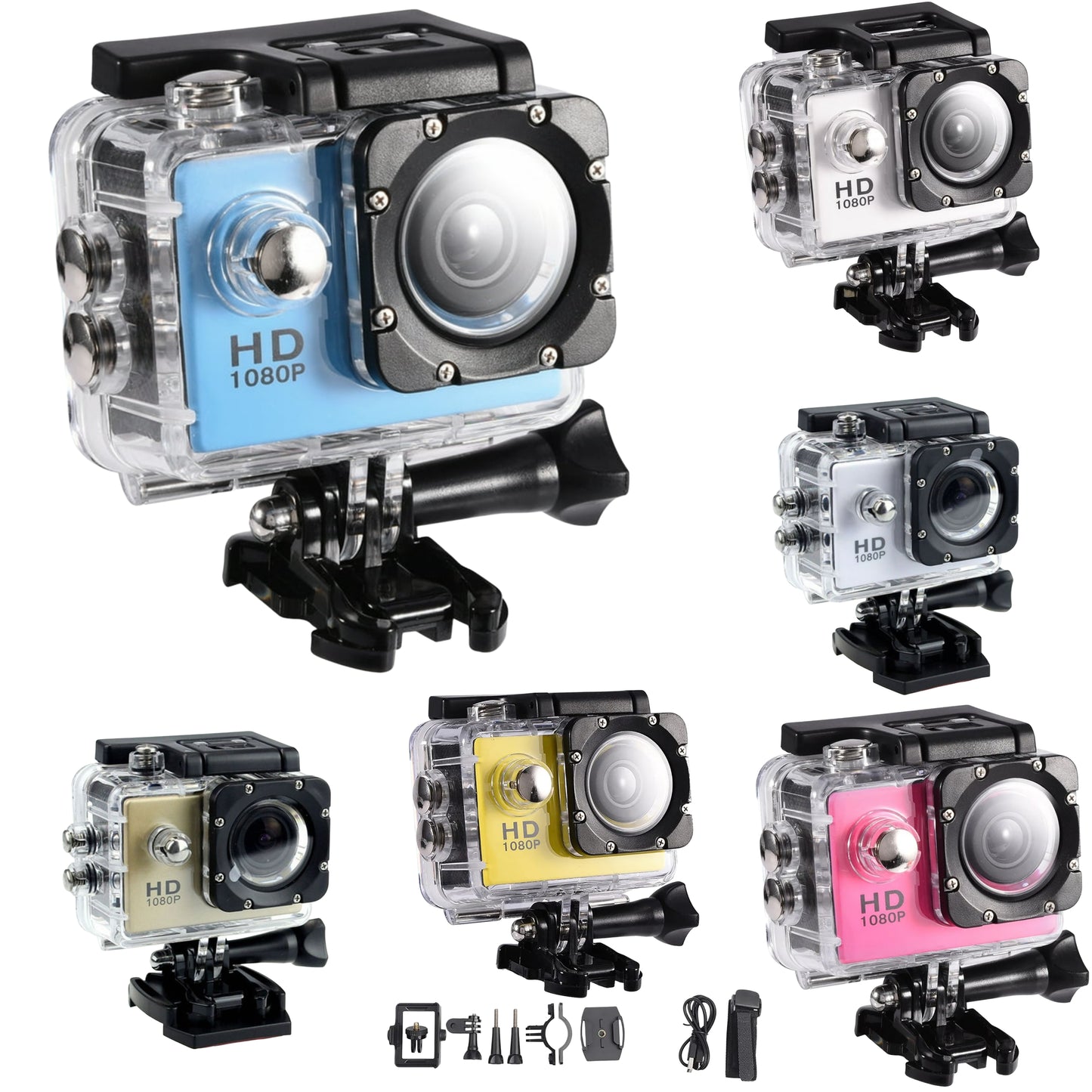 HD 1080p Waterproof Camera with Case