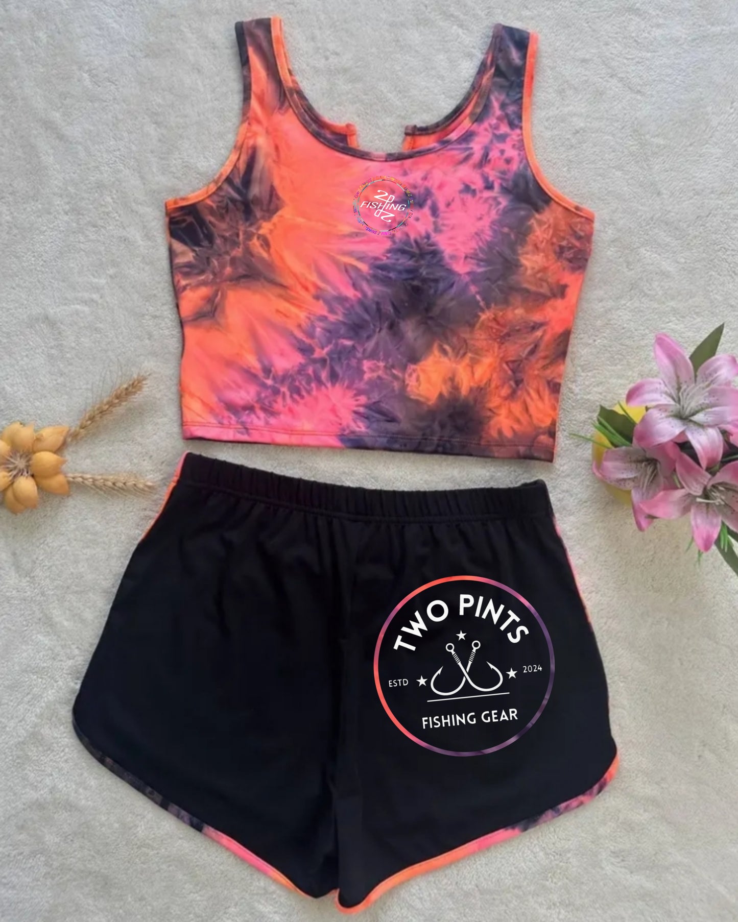 2 Piece Womens Fishing Shorts and Croptop - Limited First Edition