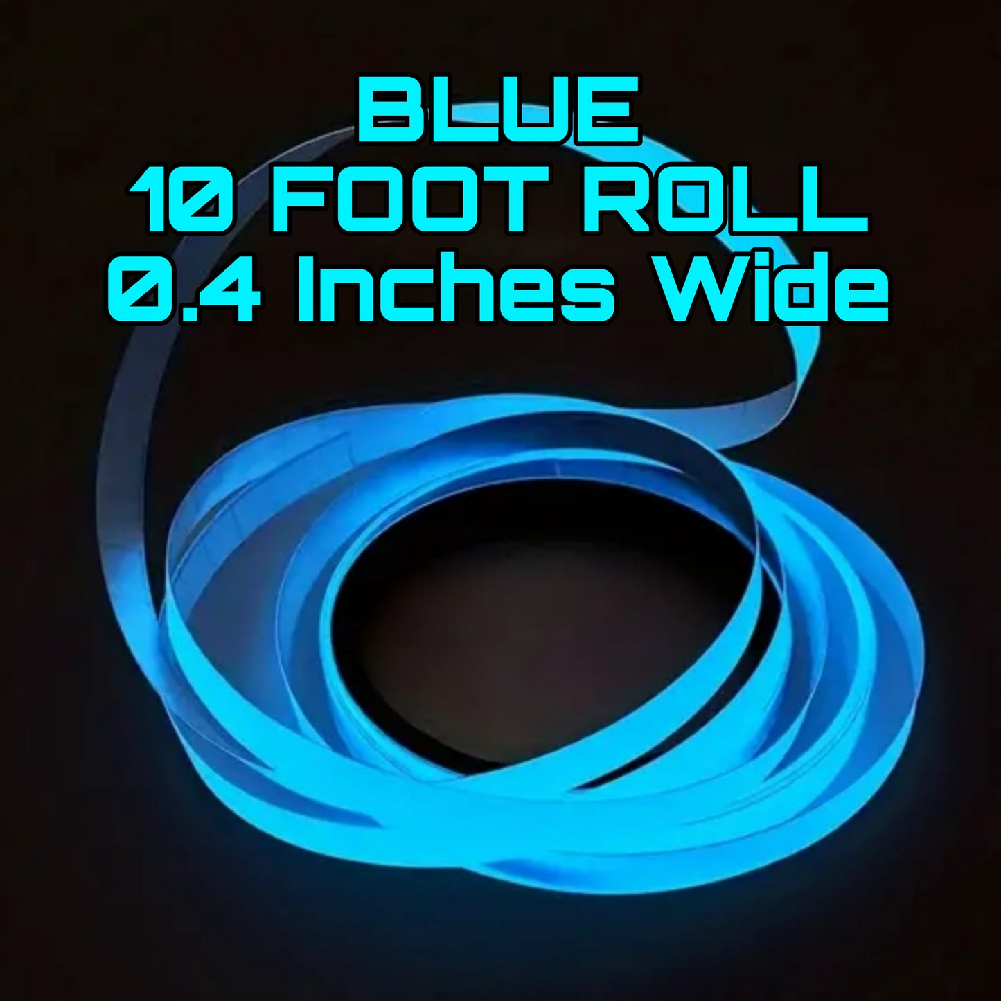 GLOW Tape for Fishing Rod - 10 FOOT ROLL - Glow in the Dark Waterproof Tape for Fishing, Hunting, Automotive, Crafts