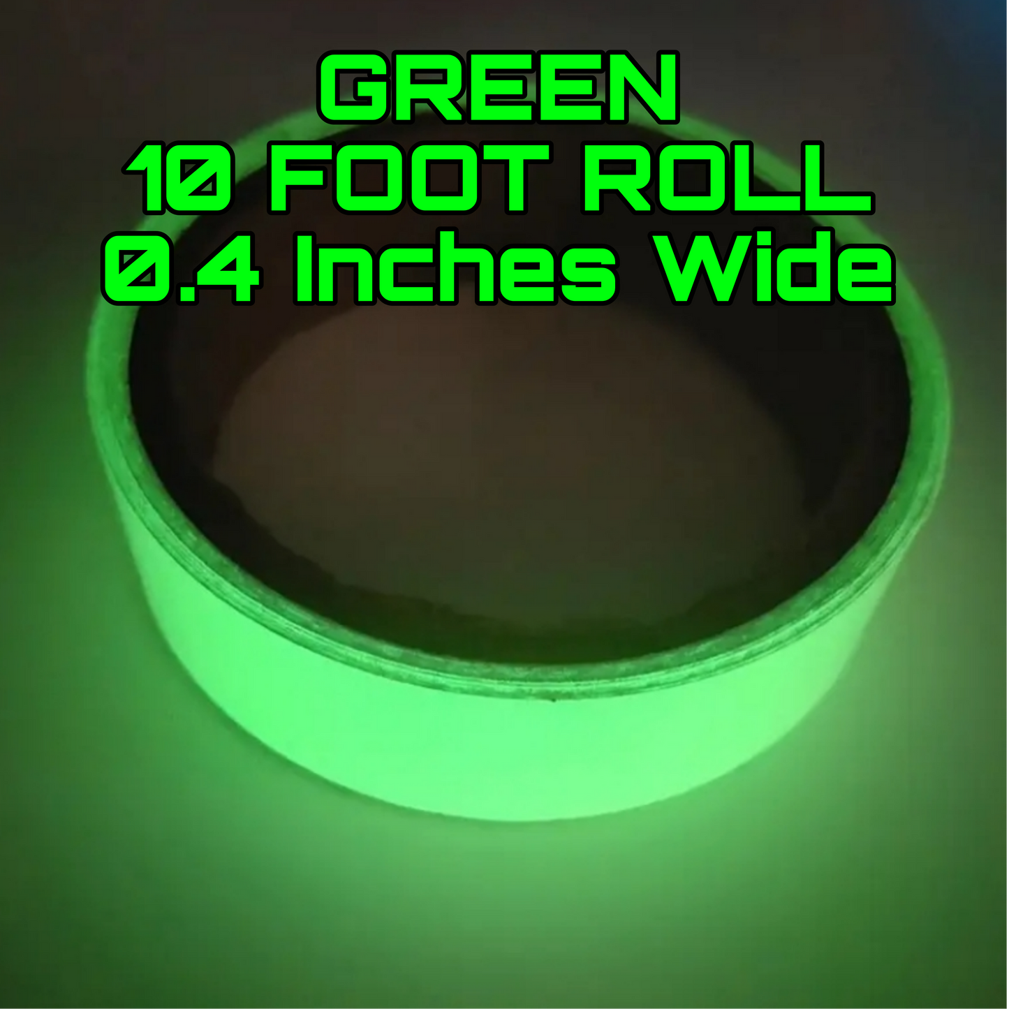 GLOW Tape for Fishing Rod - 10 FOOT ROLL - Glow in the Dark Waterproof Tape for Fishing, Hunting, Automotive, Crafts