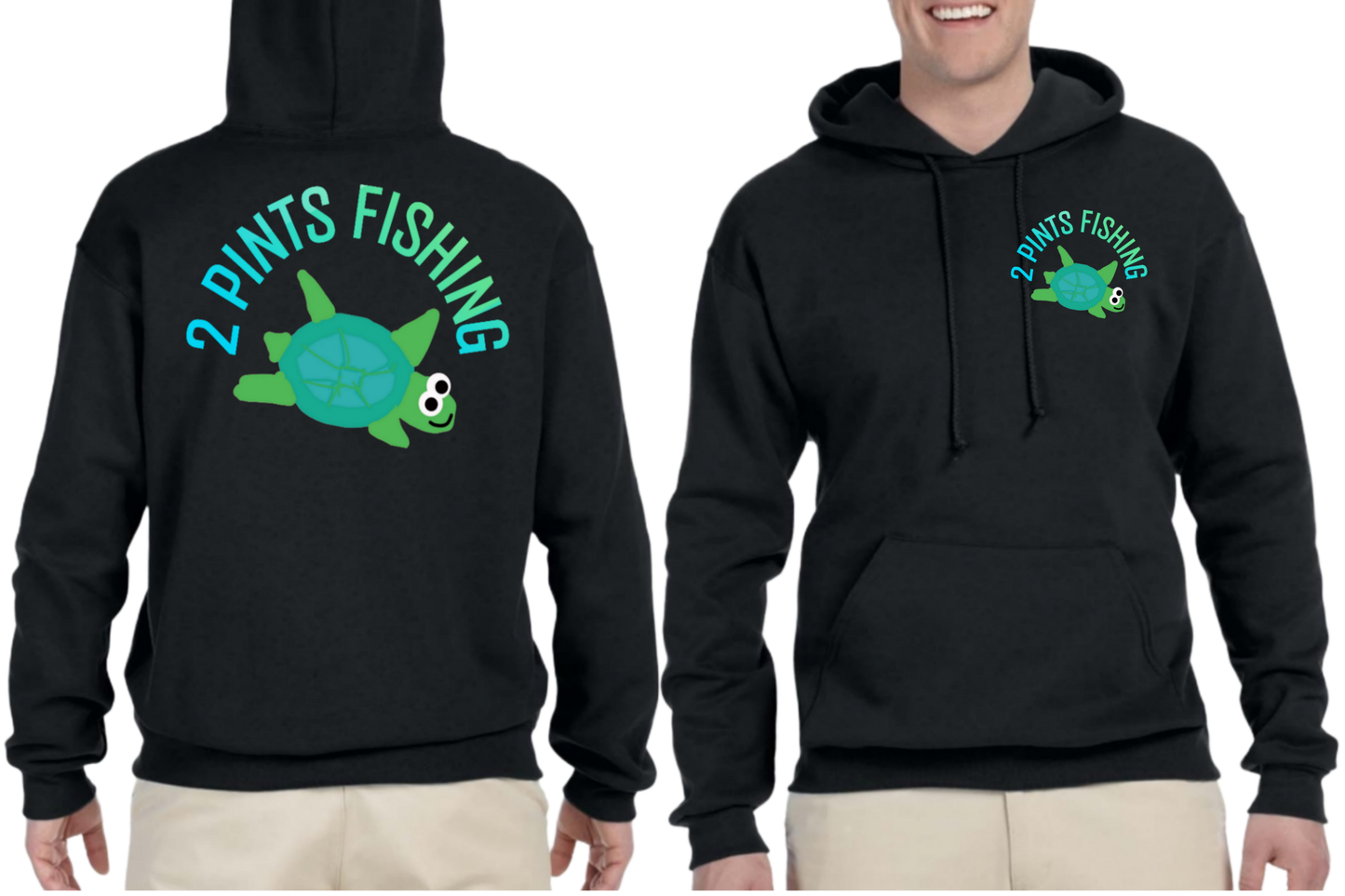 Turtle Winter Hoodie - Heavy Weight 8 Oz Premium 50/50 Cotton Blend Thick Pullover