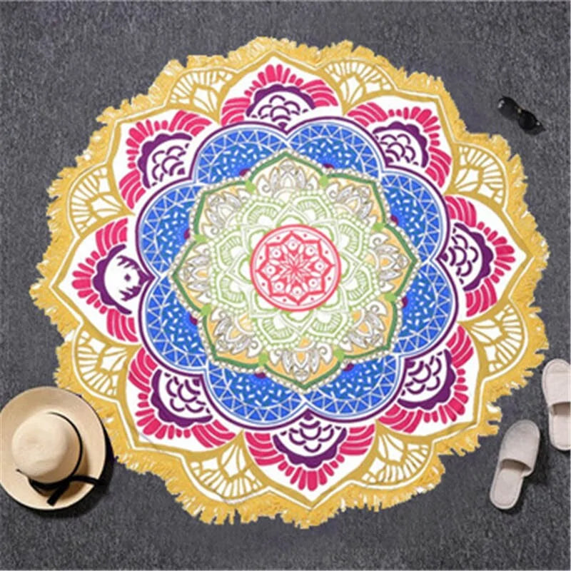 Lotus Printed Beach Towel