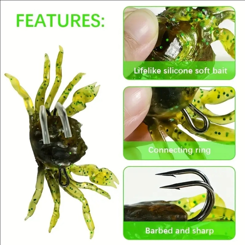 2 Pack Double Hook Weighted Pro Crab Lure