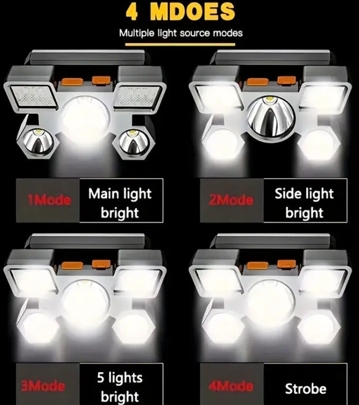 5 LED Super Headlamp Rechargeable