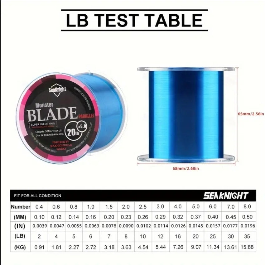 500M BLADE ™️ Superior Nylon Fishing Line