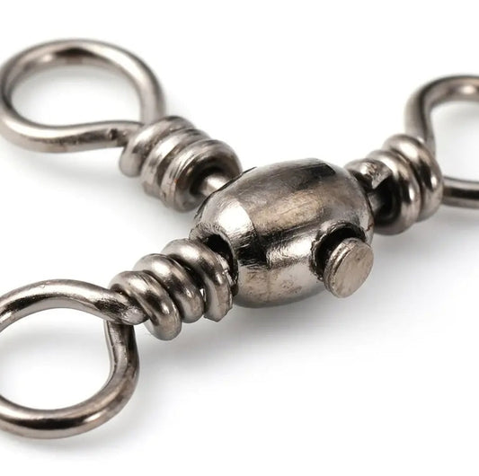 INVINCIBLE 3-Way Fishing Swivels – Heavy Duty Triple Barrel Swivels for Freshwater & Saltwater Fishing – 3-Way Fishing Rig Connectors for Catfish/Bass/Carp, Surf Fishing, Bottom Rigs & Offshore Fishing