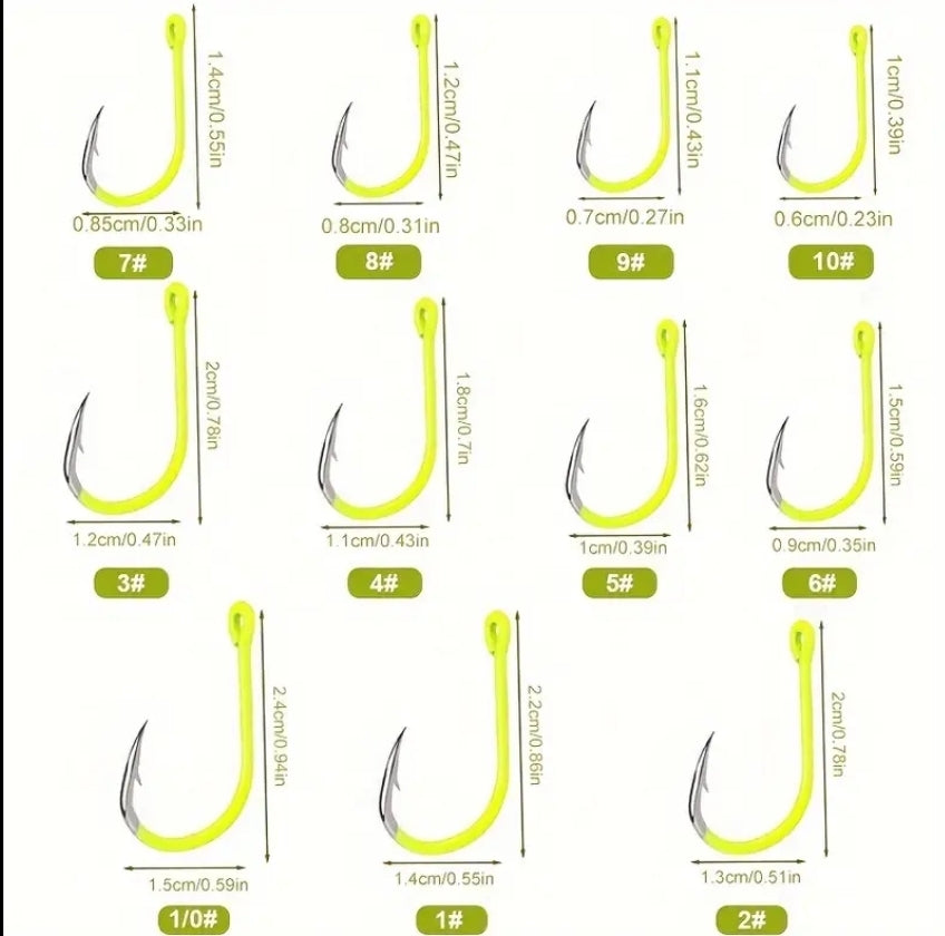 50 Pack High-Carbon Steel Hooks