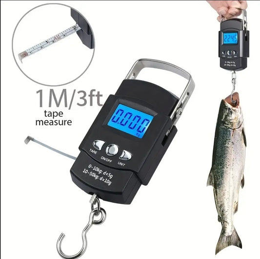 100 lb Digital Fishing Scale + Tape Measure