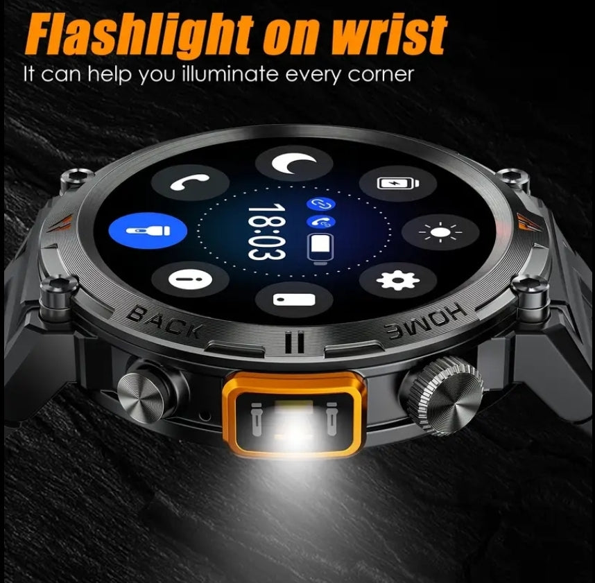 Waterproof Smart Watch for Android/iPhone w/ wireless calling, music, weather, apps, TFT HD dislay