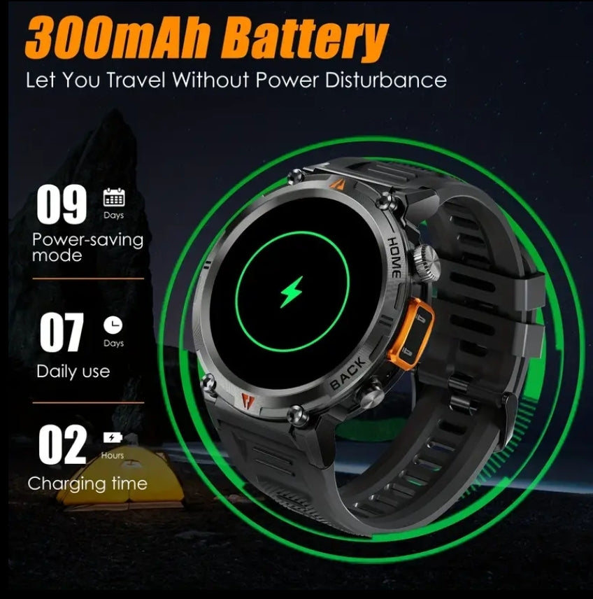 Waterproof Smart Watch for Android/iPhone w/ wireless calling, music, weather, apps, TFT HD dislay