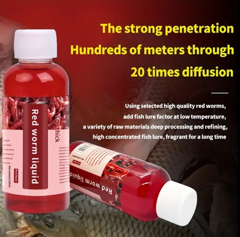 Viral Red Worm Liquid Pure Fish Attractant for Freshwater 100ml