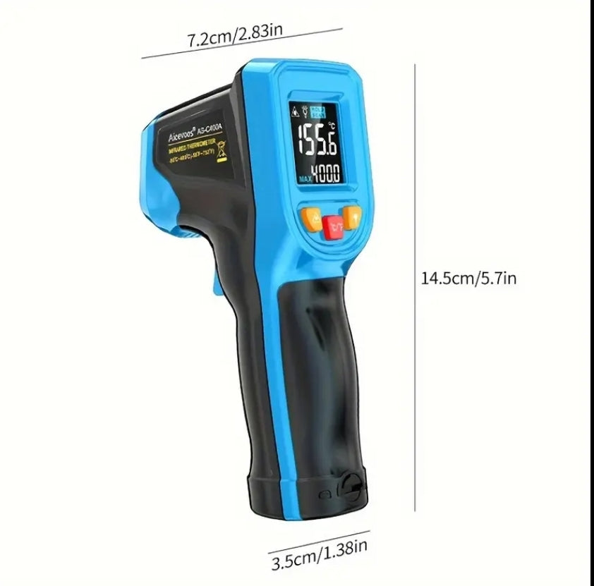 Handheld Digital Infrared Thermometer Non-Contact Laser IR Temperature Meter Gun Temperature Tester Instruments Pyrometer Blue