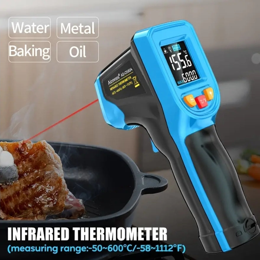 Handheld Digital Infrared Thermometer Non-Contact Laser IR Temperature Meter Gun Temperature Tester Instruments Pyrometer Blue