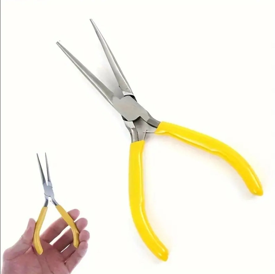 2 Pack Long Nose Fishing Pliers Stainless Steel 5.7 Inch Spring Assisted Tool