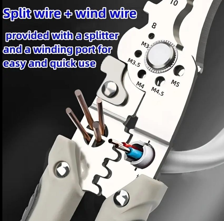 Multi-Pliers for Cutting Crimping Splitting Shearing Splicing Breaking Trimming Wires and Leaders