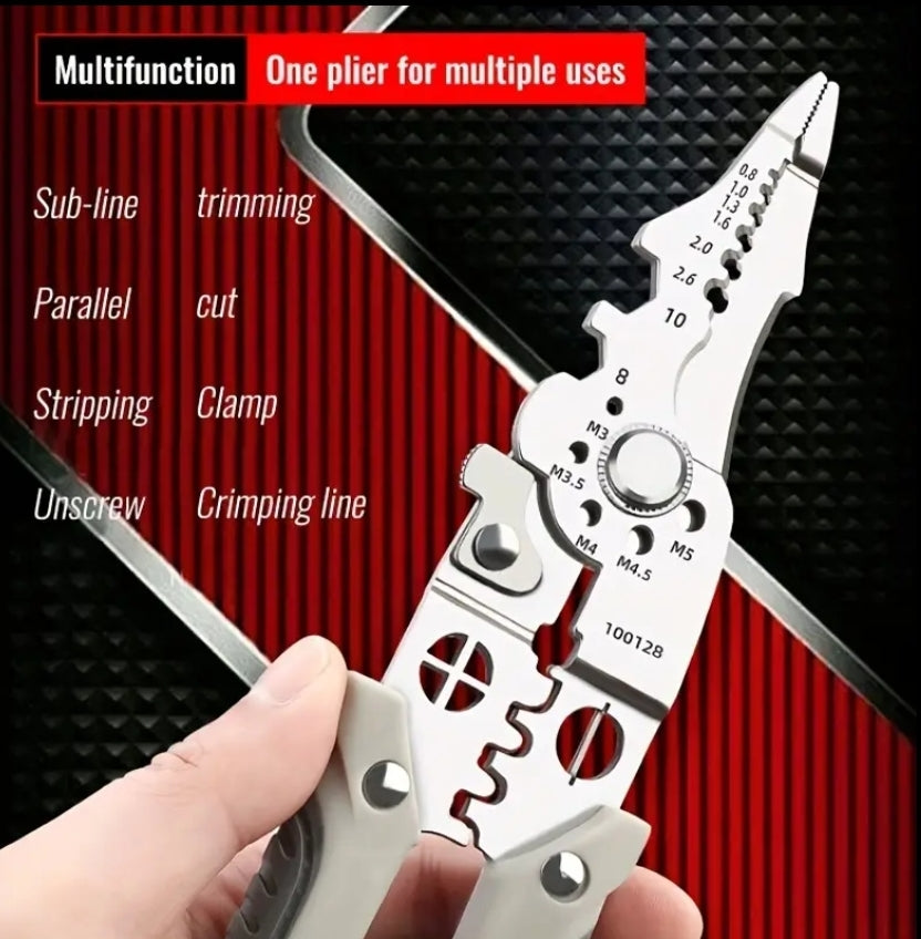 Multi-Pliers for Cutting Crimping Splitting Shearing Splicing Breaking Trimming Wires and Leaders